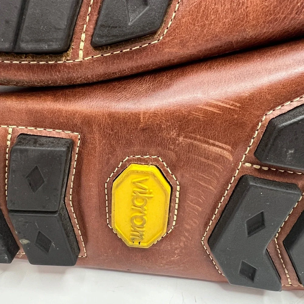Bass Premium Collection Bel Air Mens 8M Brown Leather Driving Loafer Vibram Sole
